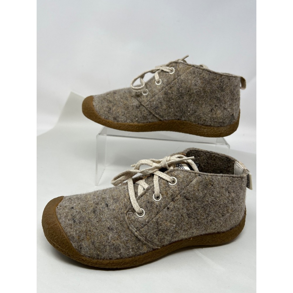 Rare Keen Howser Harvest Chukka Womans 9 Tan Wool Blend Lace Up Boots 1026446